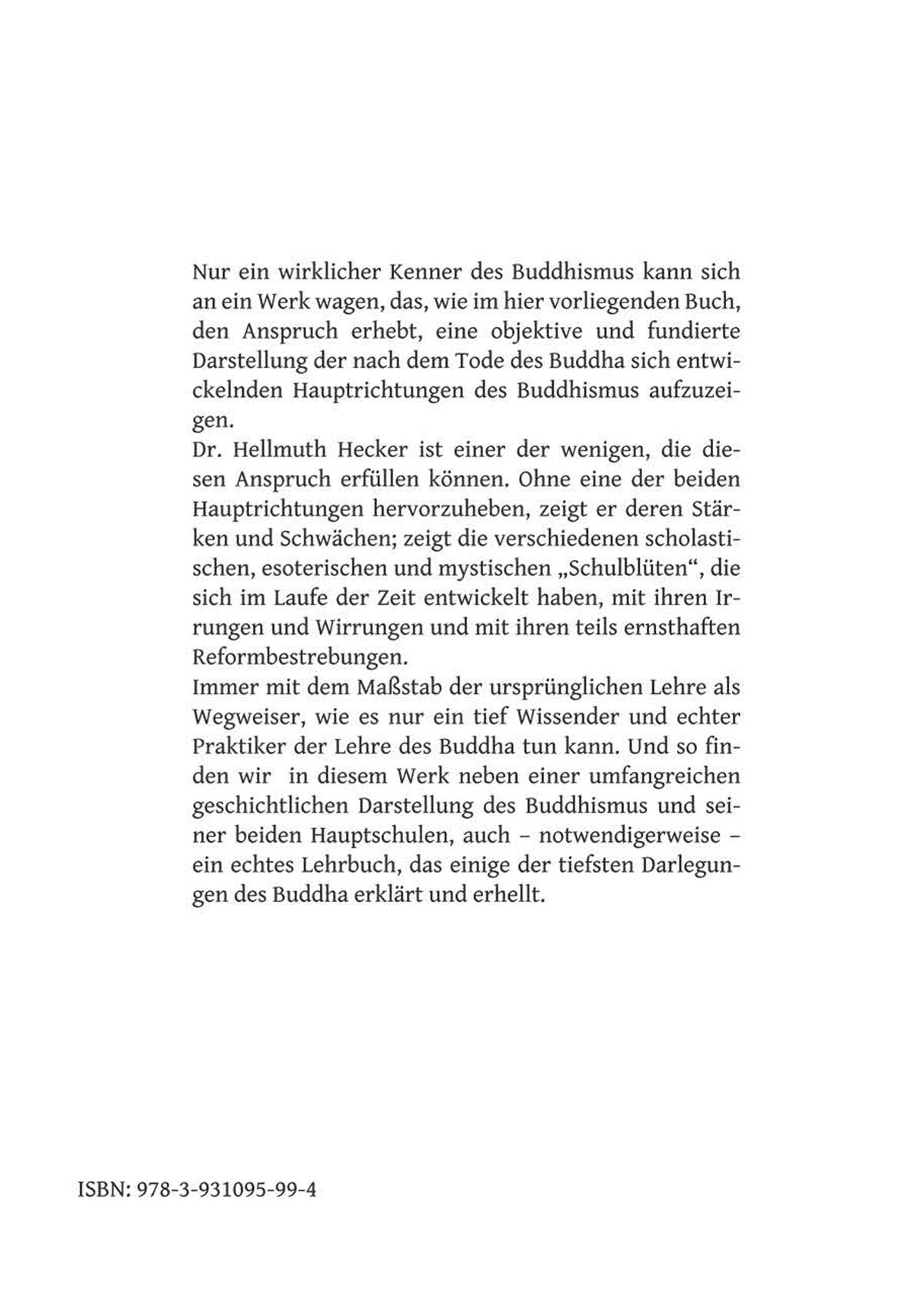 Blüte und Verfall im Hīnayāna- und im Mahāyāna-Buddhismus