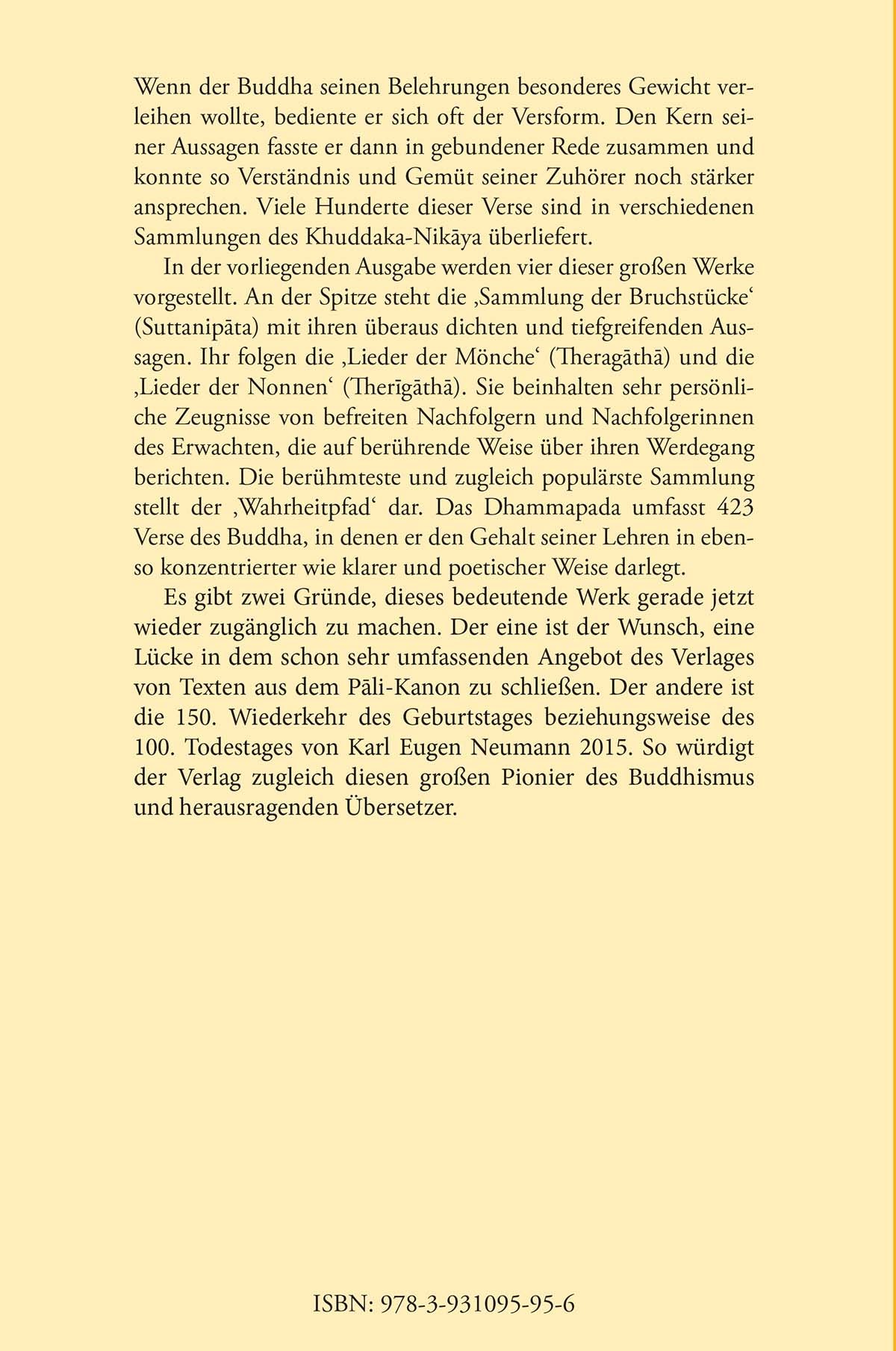 Die Lehrreden des Buddha – Sammlung in Versen