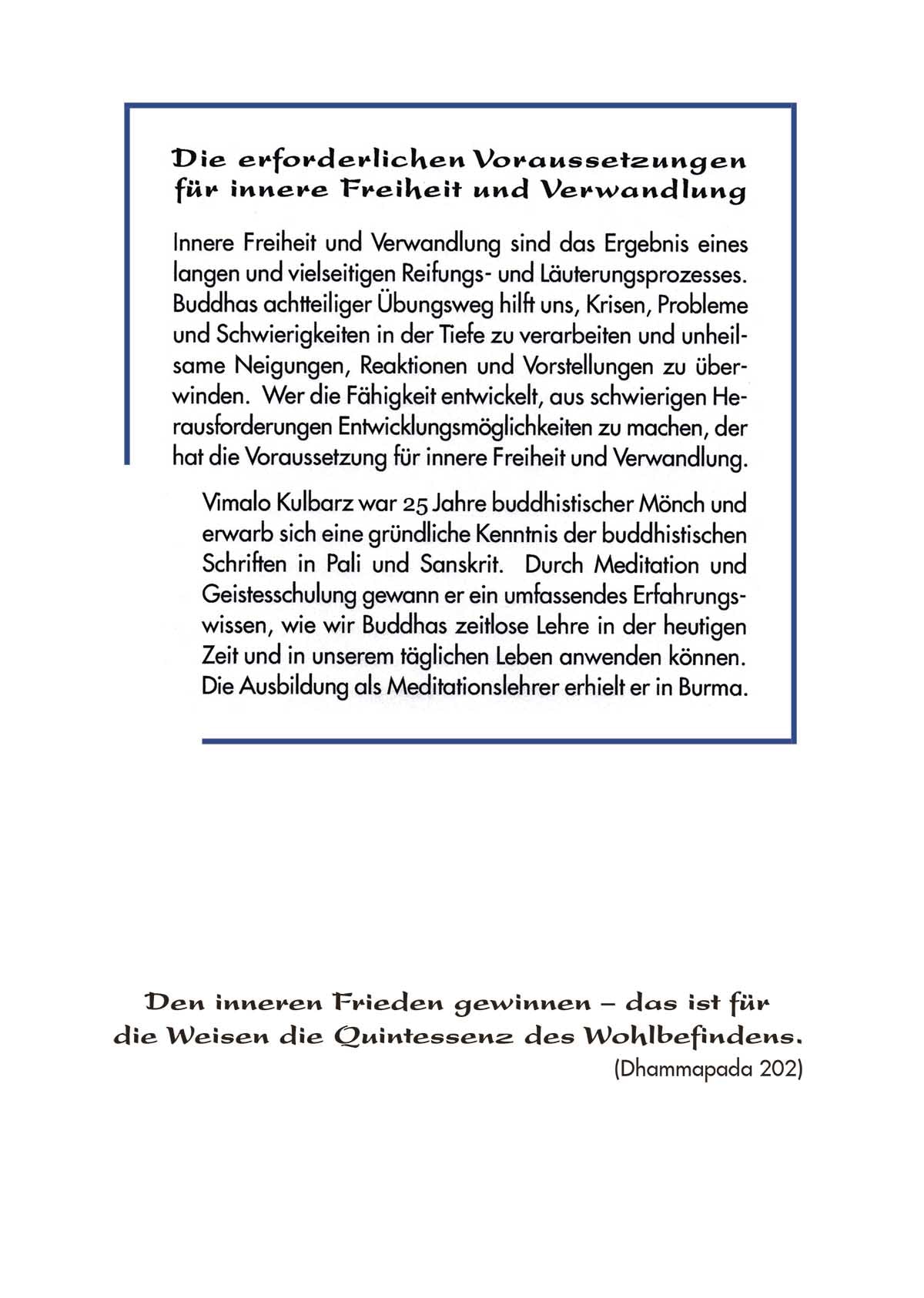 Wege zur inneren Freiheit