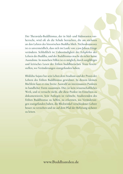 Früher Buddhismus und Theravāda – eine Checkliste der Unterschiede